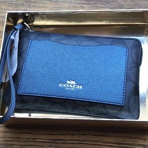 Coach wristlet and lip gloss combo